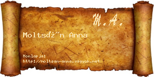 Moltsán Anna névjegykártya